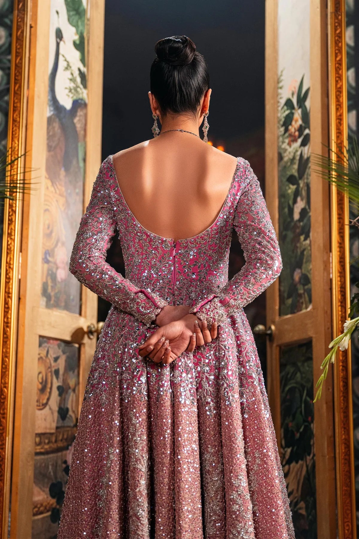 Fahad Hussain |  Piece Unstitched Embroidered Silk Bridal Dress | Bagaai