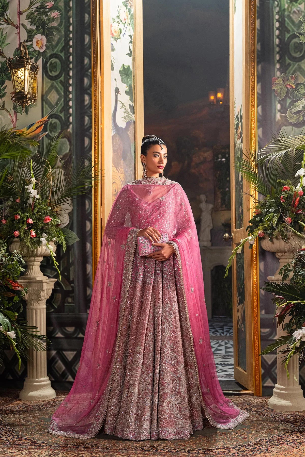 Fahad Hussain |  Piece Unstitched Embroidered Silk Bridal Dress | Bagaai