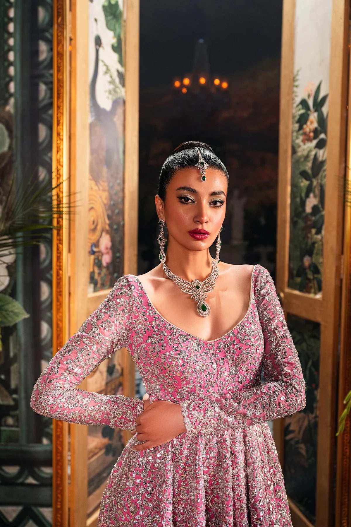 Fahad Hussain |  Piece Unstitched Embroidered Silk Bridal Dress | Bagaai