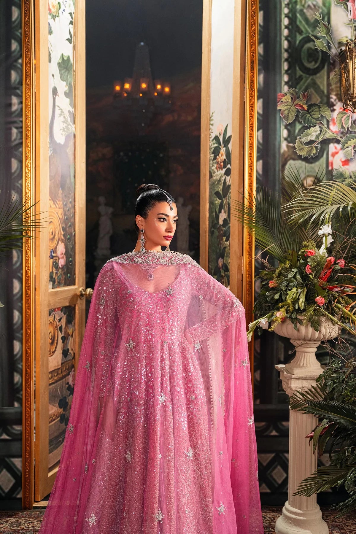 Fahad Hussain |  Piece Unstitched Embroidered Silk Bridal Dress | Bagaai