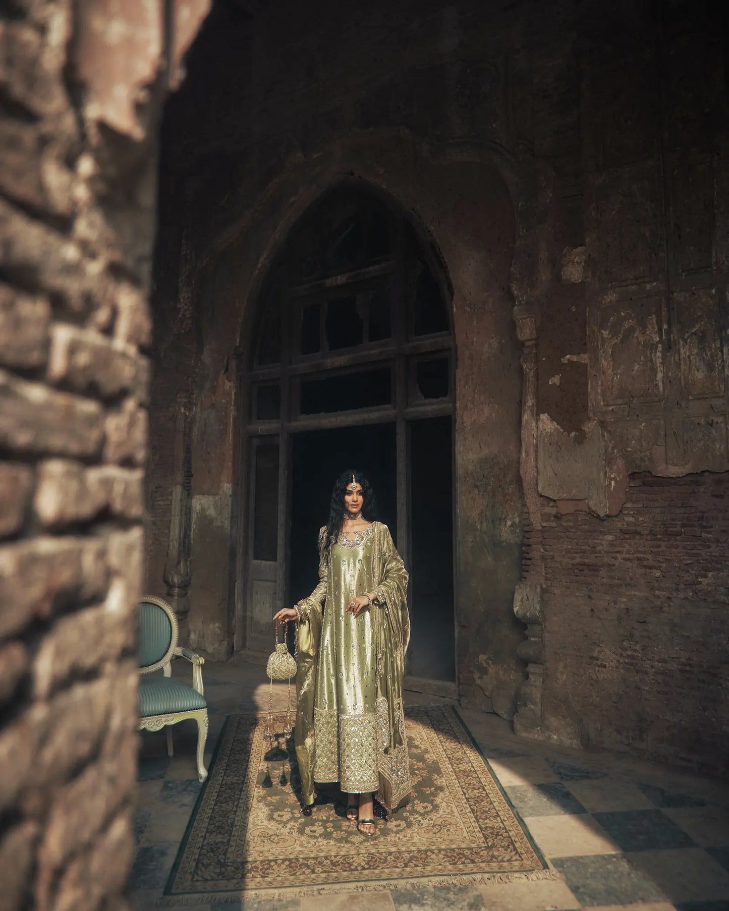 Iqbal Hussain | 3 Piece Unstitched Embroidered Tissue Fabric Formal | CC-21