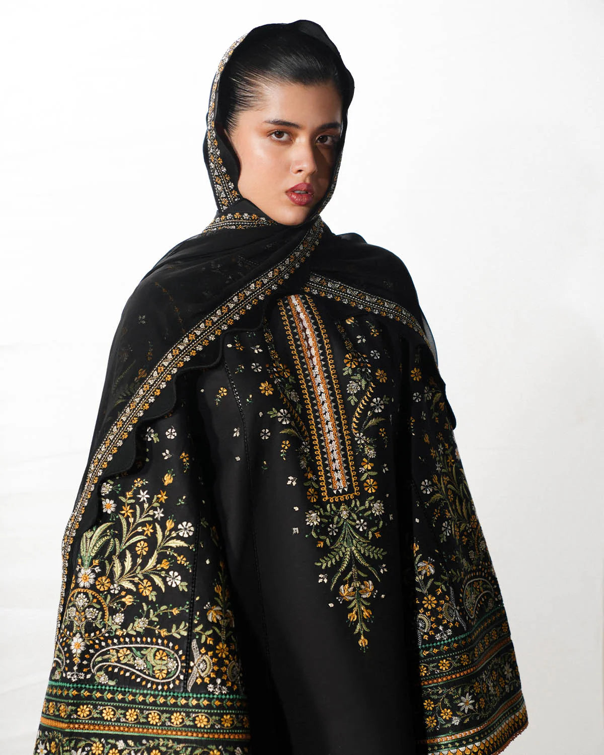 Jugnu | 3 Piece Unstitched Embroidered Lawn | Rani