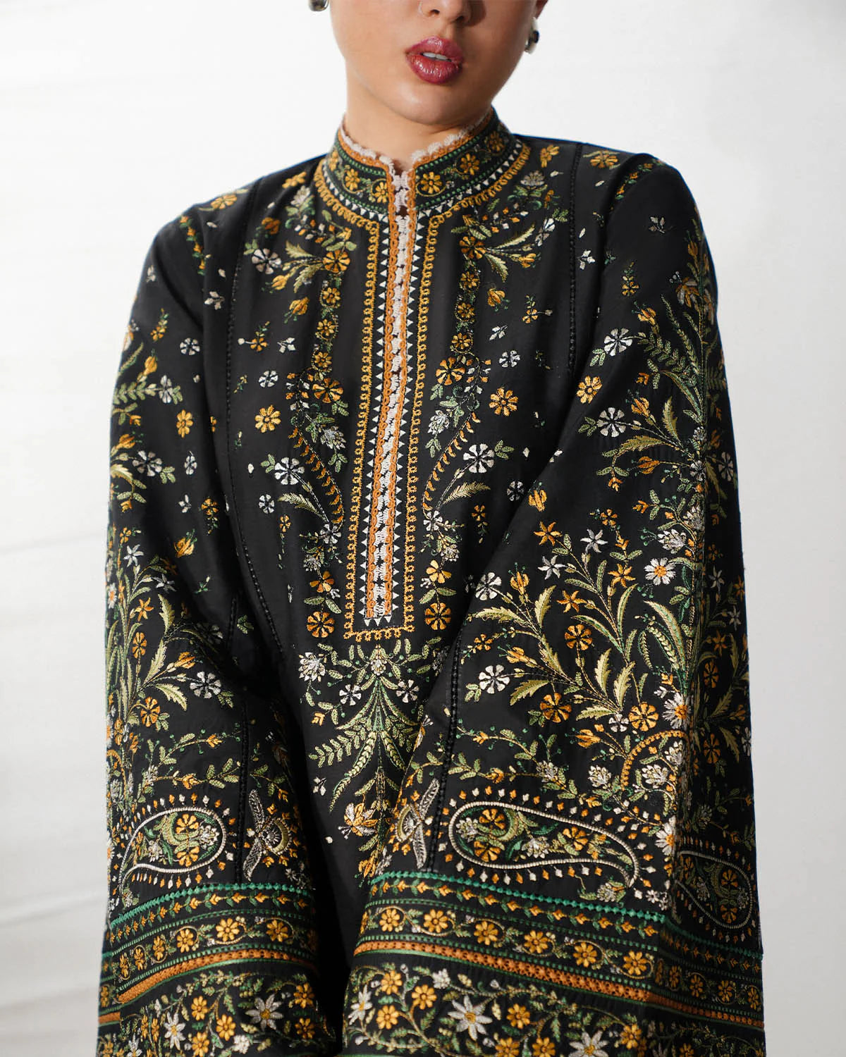Jugnu | 3 Piece Unstitched Embroidered Lawn | Rani