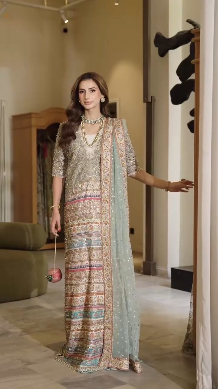 Saira Shakira | 3 Piece Unstitched Embroidered Tussle Silk | Silken Haze