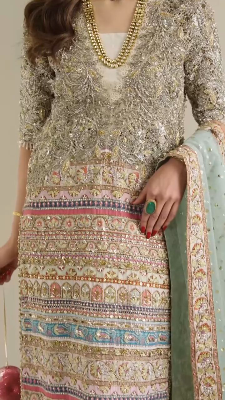Saira Shakira | 3 Piece Unstitched Embroidered Tussle Silk | Silken Haze