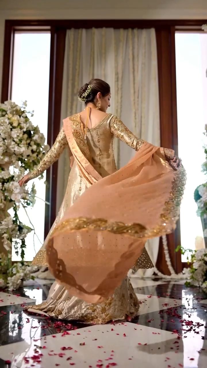 Mina Hasan | 3 Piece Unstitched Embroidered Tussle Silk | D-2343