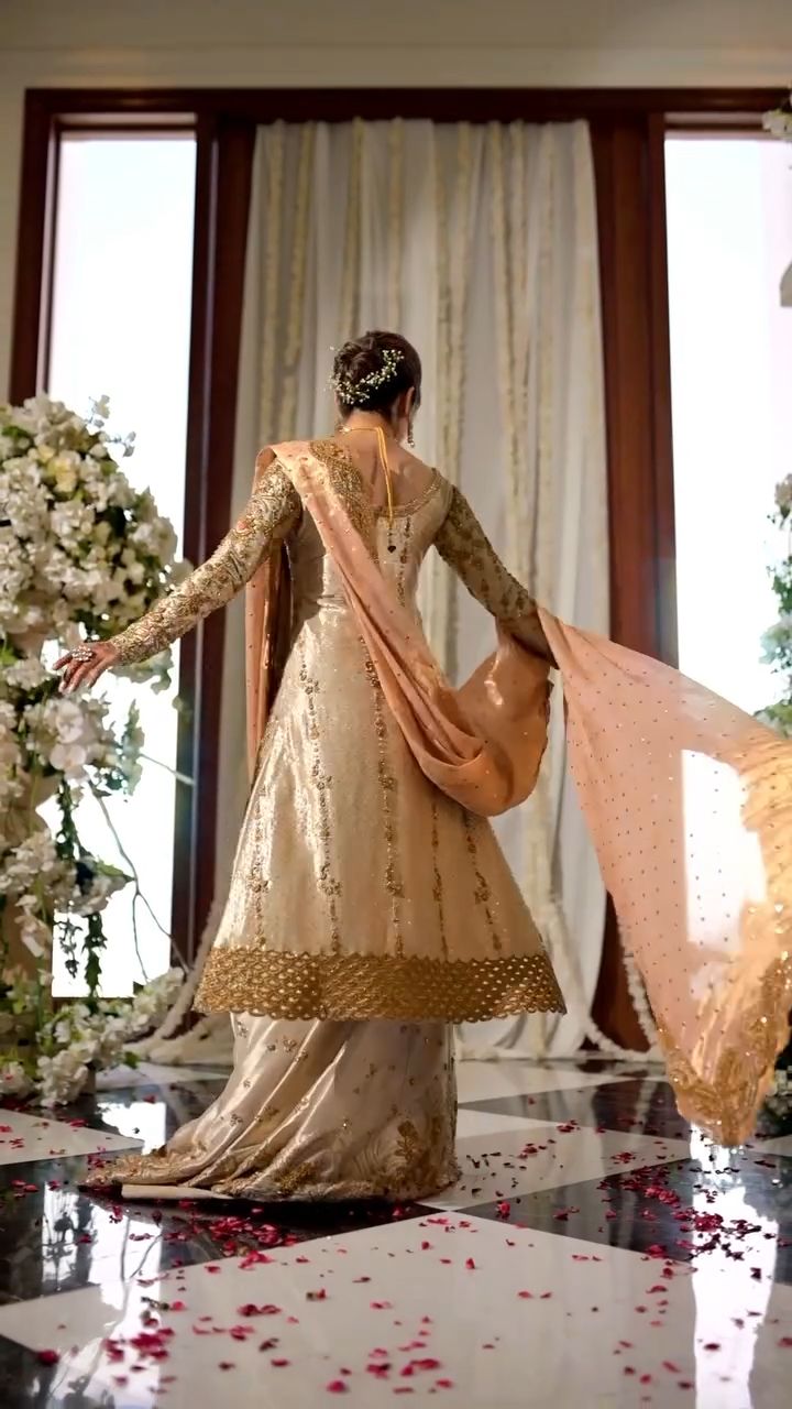 Mina Hasan | 3 Piece Unstitched Embroidered Tussle Silk | D-2343