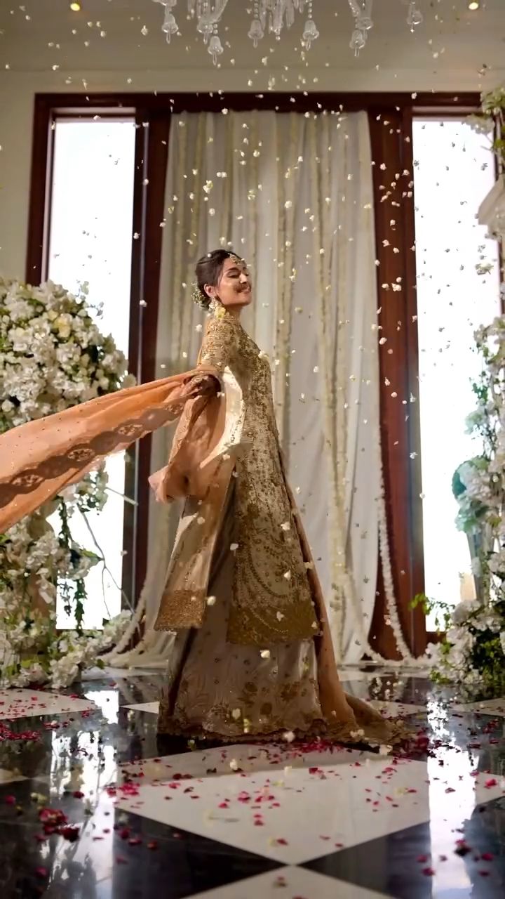 Mina Hasan | 3 Piece Unstitched Embroidered Tussle Silk | D-2343