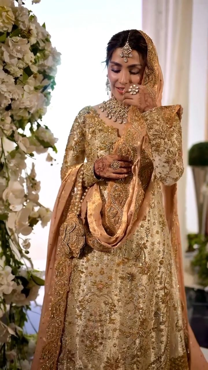 Mina Hasan | 3 Piece Unstitched Embroidered Tussle Silk | D-2343