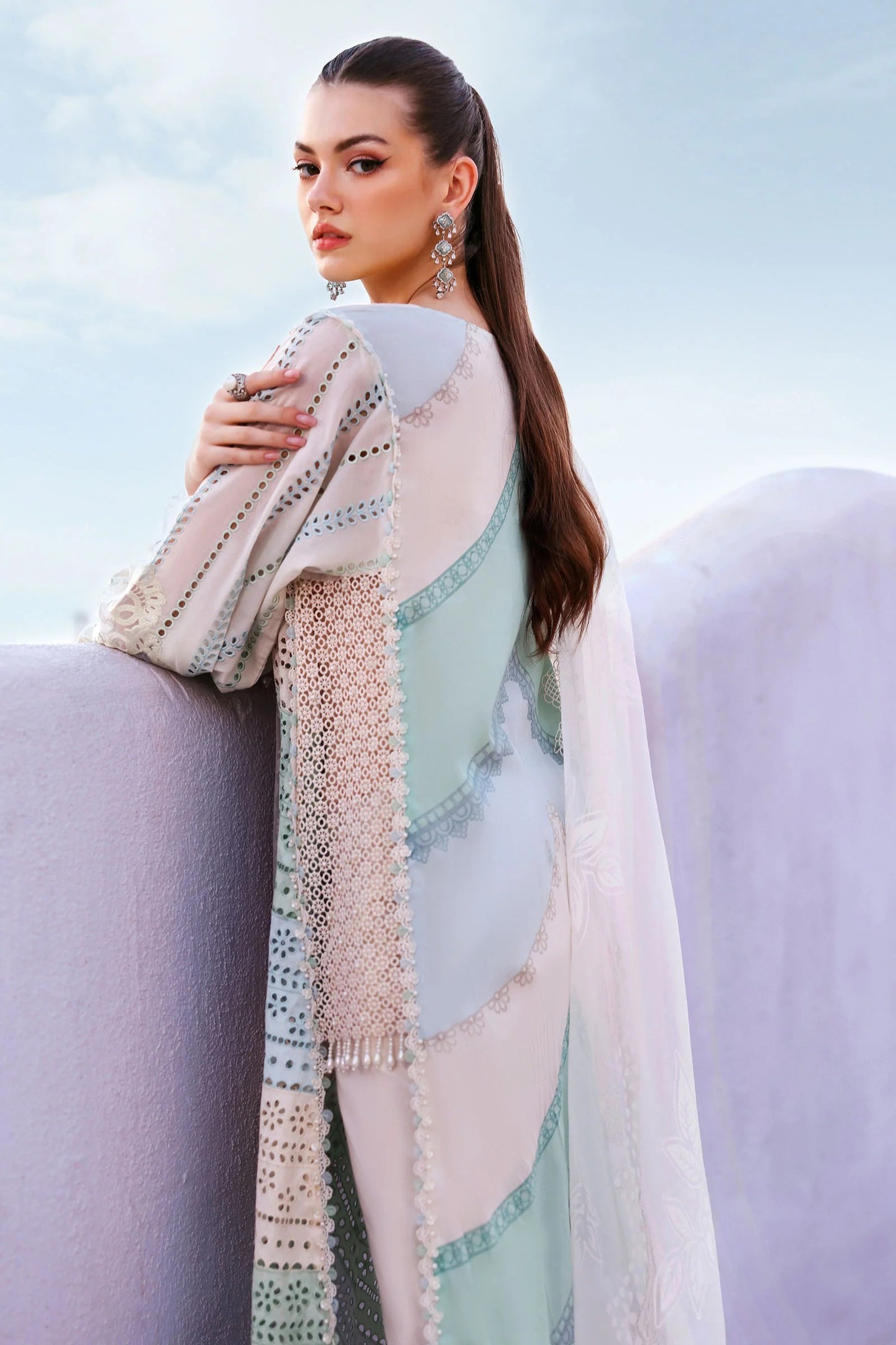 Maria B. | 3 Piece Unstitched Embroidered Lawn Suit | D-2612-A