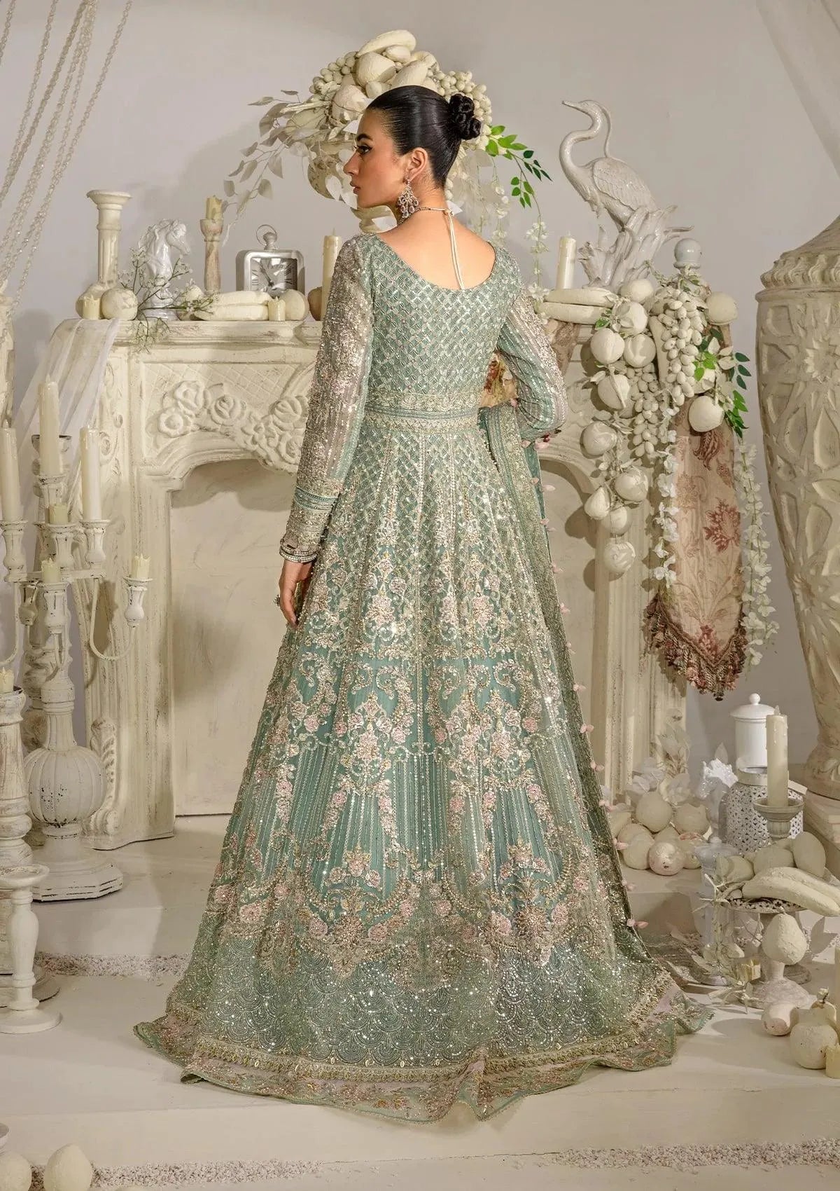 Elaf Premium | 3 Piece Unstitched Embroidered Organza | EFE-02-ELSA