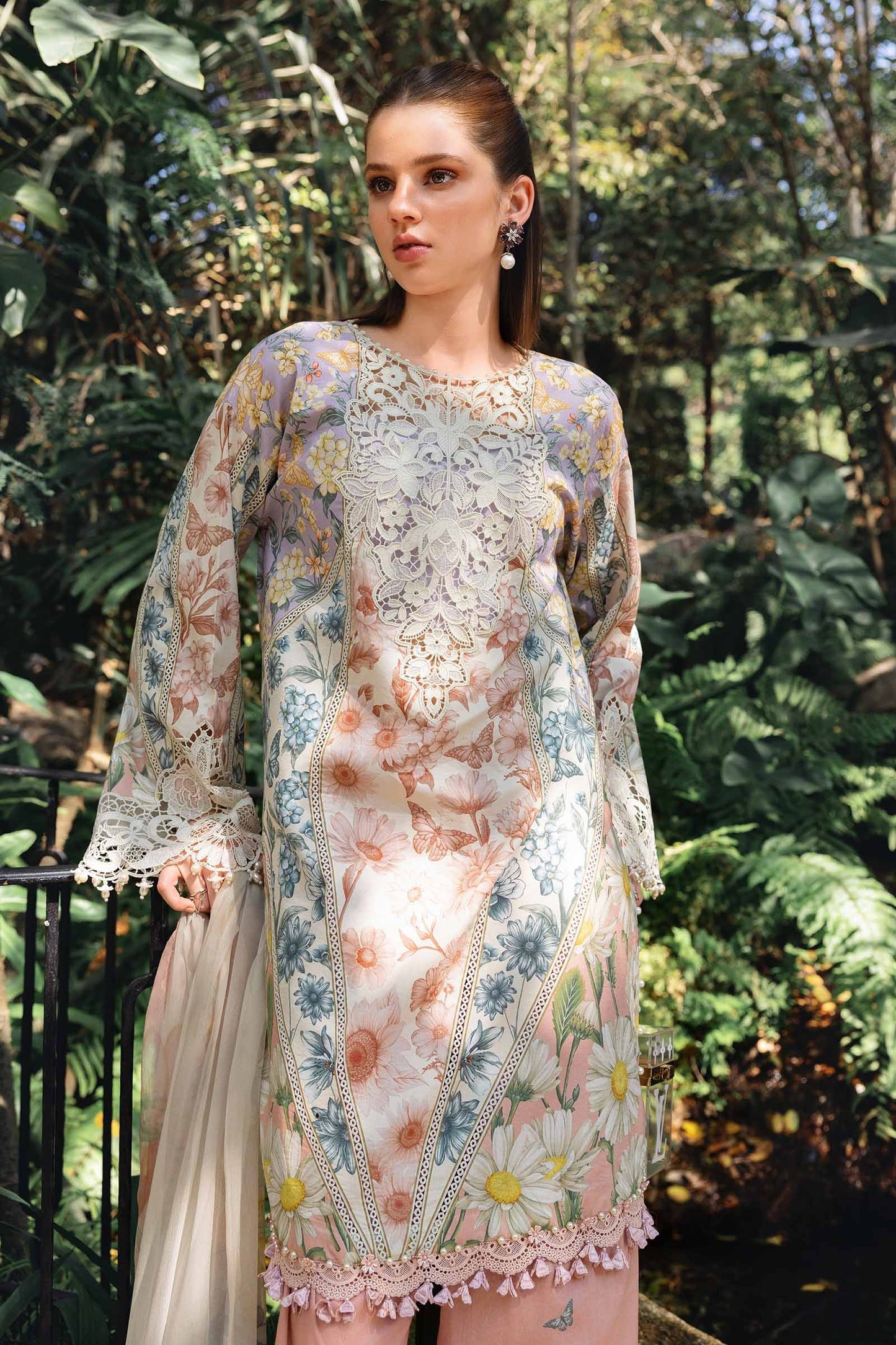 Maria B. | 3 Piece Unstitched Embroidered Printed Lawn | MPT-2910-B