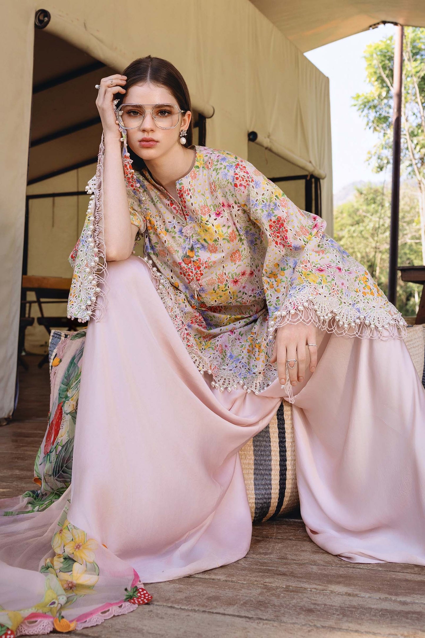 Maria B. | 3 Piece Unstitched Embroidered Printed Lawn | MPT-2914-A
