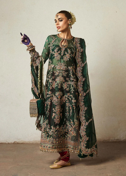 Hussain Rehar | 3 Piece Unstitched Organza Outfit | Jamali
