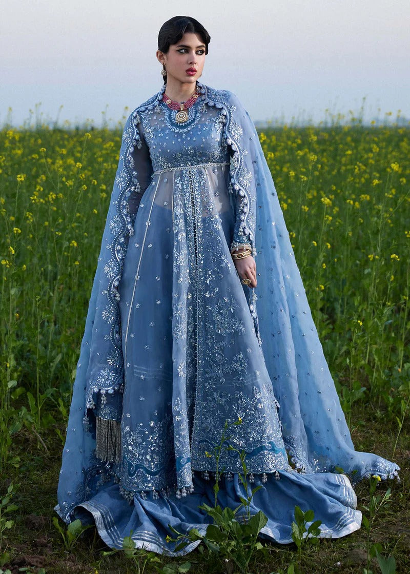 Hussain Rehar | 3 Piece Unstitched Embroidered Organza | Mira