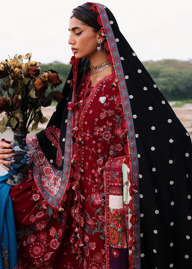 Hussain Rehar | 3 Piece Unstitched Embroidered Karandi | Pankhuri