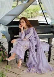Elaf Premium | 3 Piece Unstitched Embroidered Lawn | ELH-3A PARIS HUES