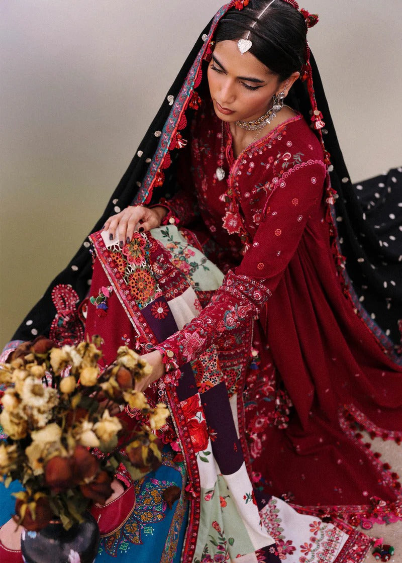 Hussain Rehar | 3 Piece Unstitched Embroidered Karandi | Pankhuri