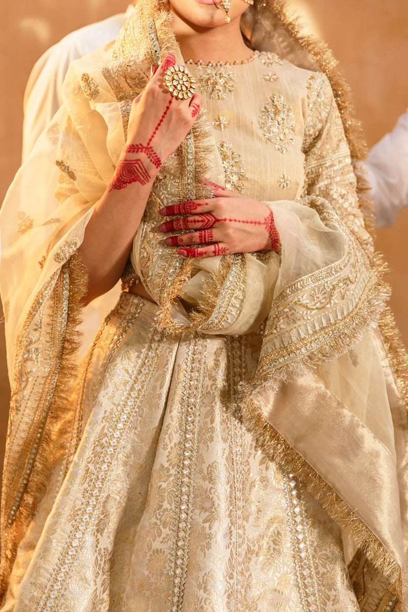 Qalamakar |3 Piece Unstitched Embroidered Gotta Lehenga | KF-04 Afsanah