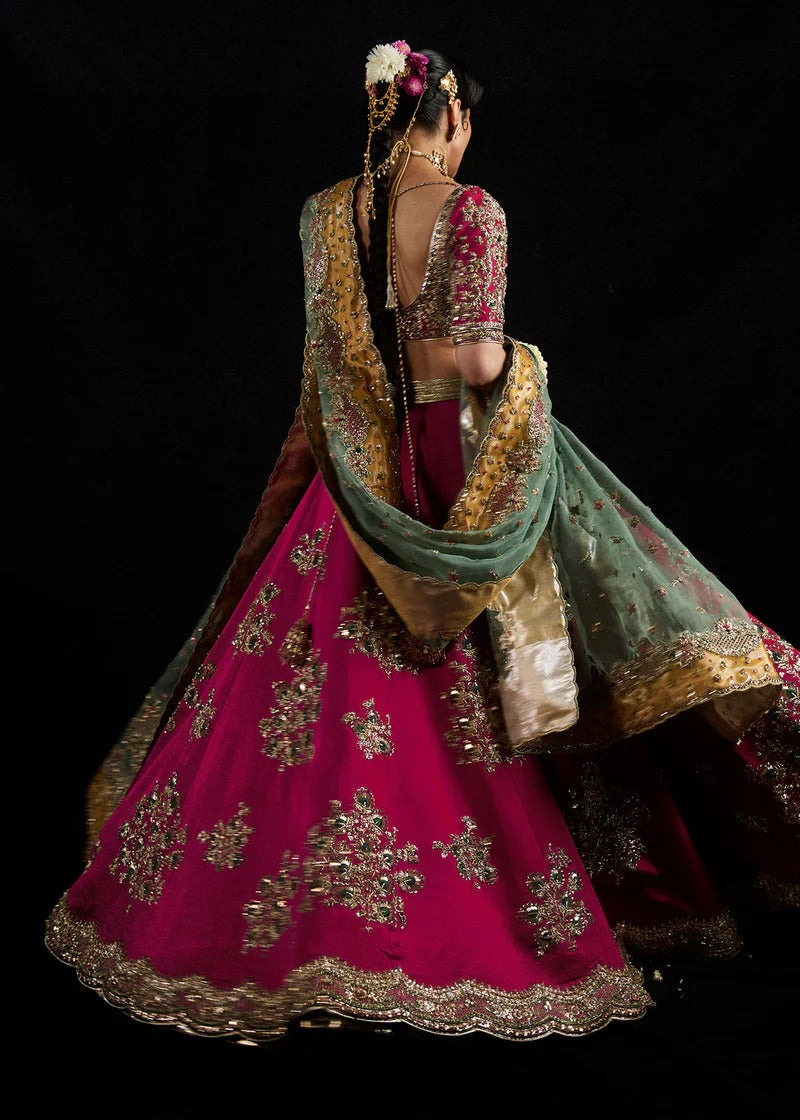 Hussain Rehar | Bridal Organza Outfit | Laal