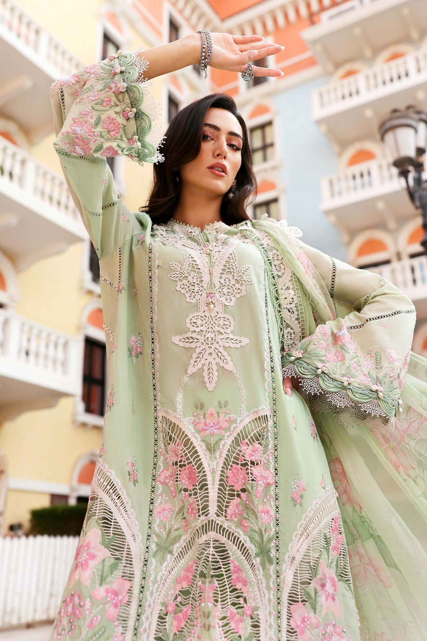 Maria B. | 3 Piece Unstitched Embroidered Lawn | D-2611-A