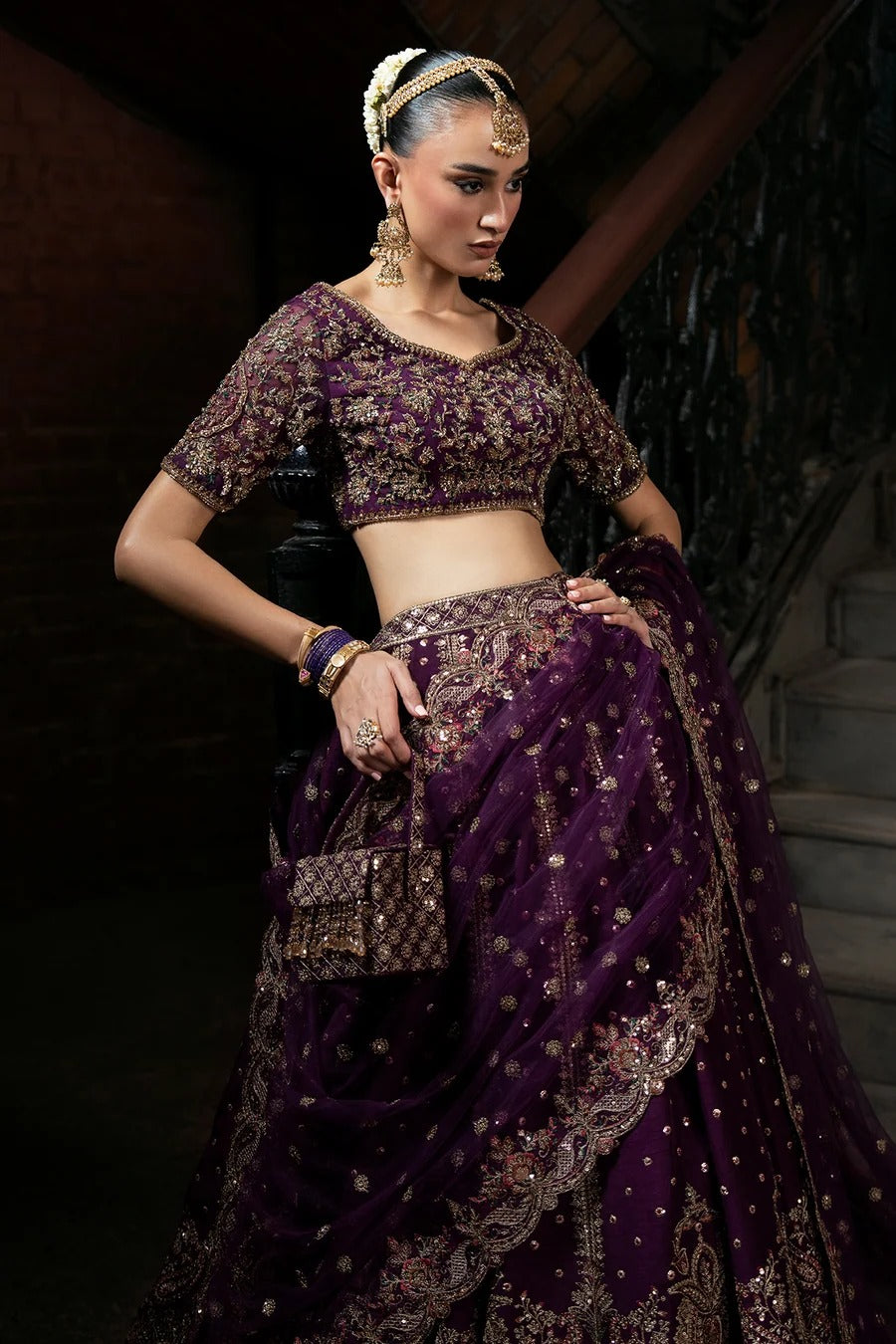 Mina Kashif | 3 Piece Unstitched Embroidered Korean Silk | Zarnoor