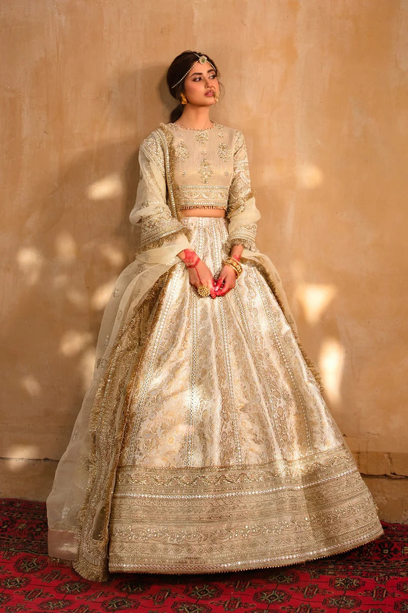 Qalamakar |3 Piece Unstitched Embroidered Gotta Lehenga | KF-04 Afsanah