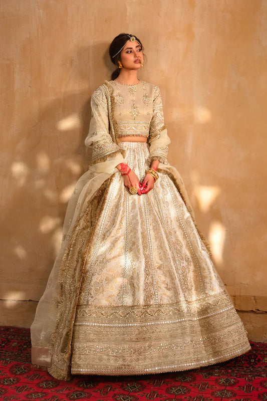 Qalamakar |3 Piece Unstitched Embroidered Gotta Lehenga | KF-04 Afsanah