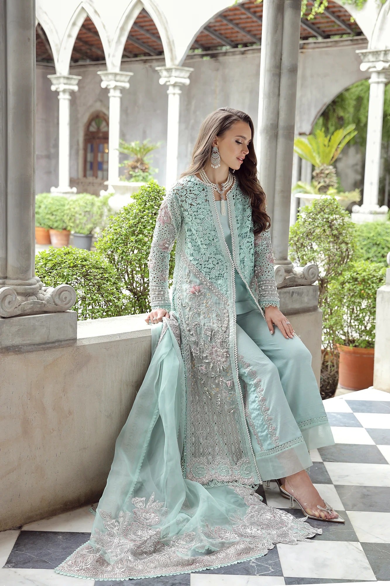 Maryam Hussain | 3 Piece Unstitched Embroidered | Alara