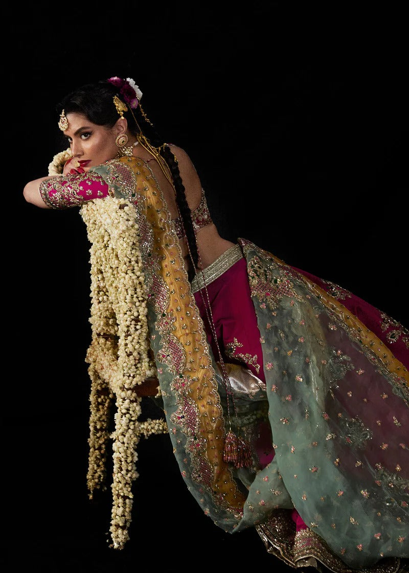 Hussain Rehar | Bridal Organza Outfit | Laal