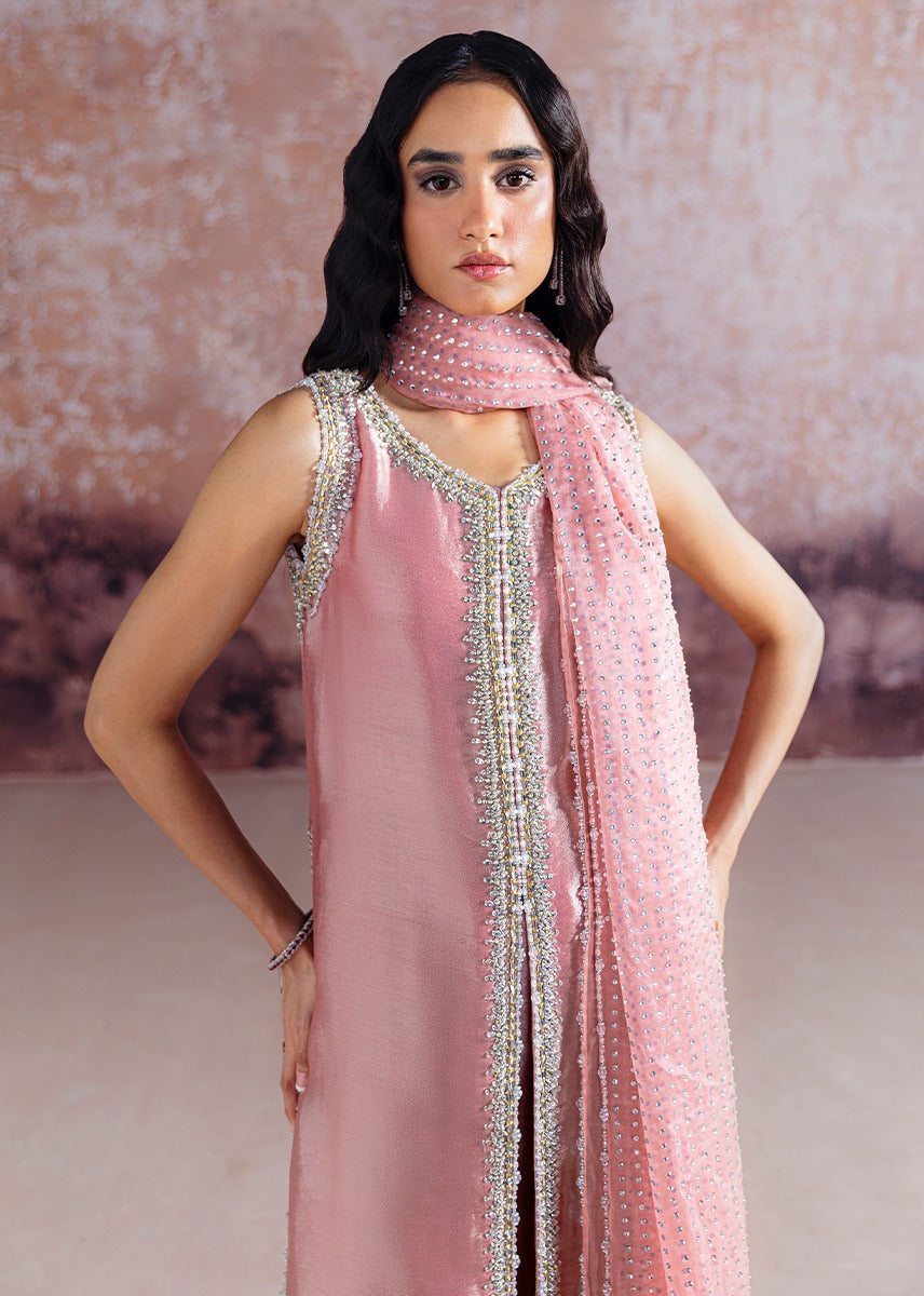 Sara Rohale Asghar | 3 Piece Unstitched Embroidered Tussel Silk | Ayda
