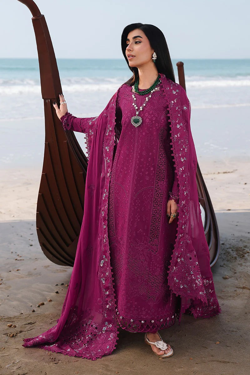 Qalamkar | 3 Piece Unstitched Embroidered Lawn | SA-01 ZARA