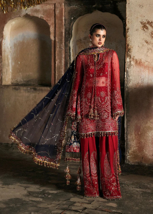 Hussain Rehar | 3 Piece Unstitched Embroidered Chiffon | Shahrbano