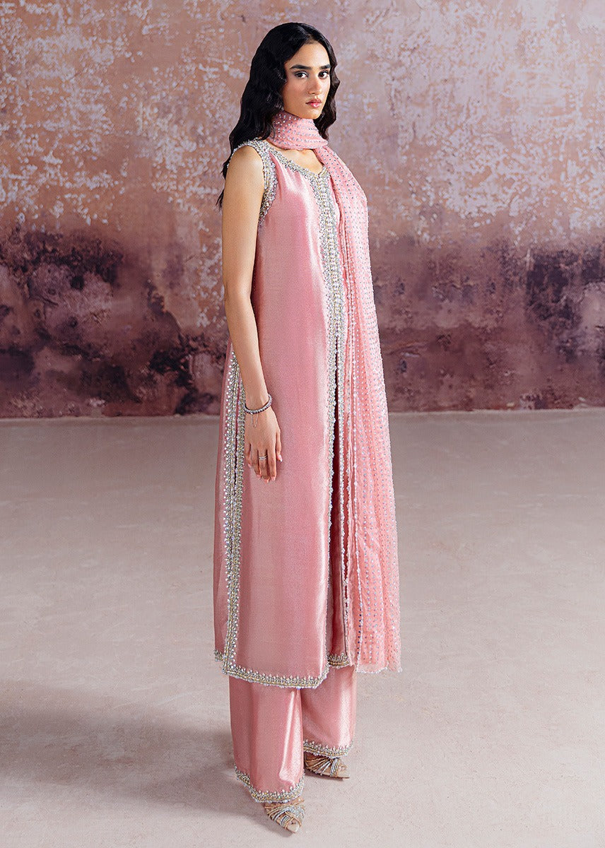 Sara Rohale Asghar | 3 Piece Unstitched Embroidered Tussel Silk | Ayda