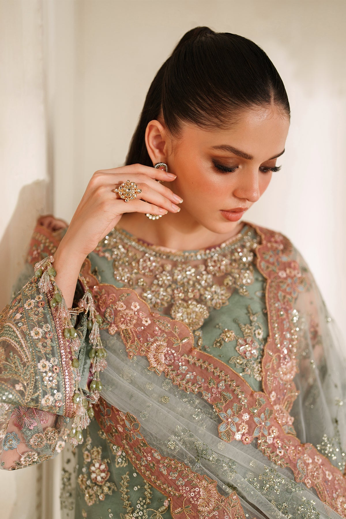 Baroque | 3 Piece Unstitched Embroidered Organza | CH14-06