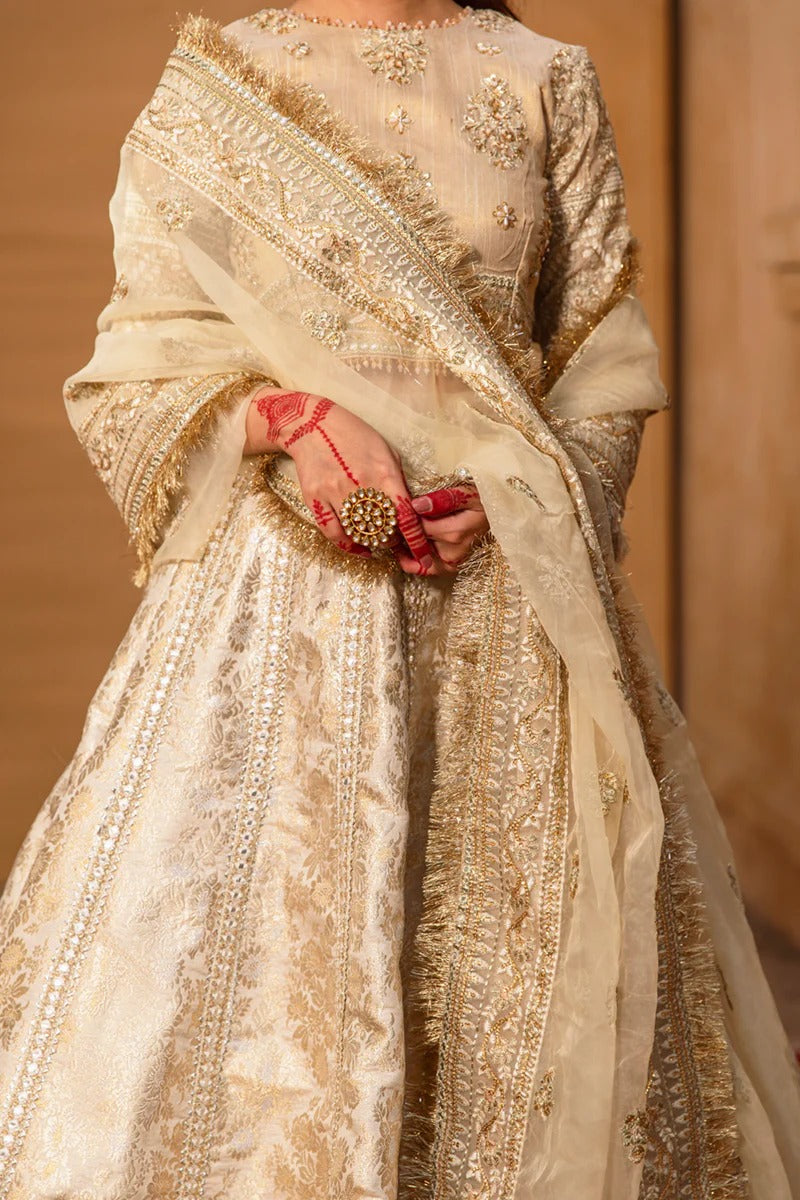 Qalamakar |3 Piece Unstitched Embroidered Gotta Lehenga | KF-04 Afsanah