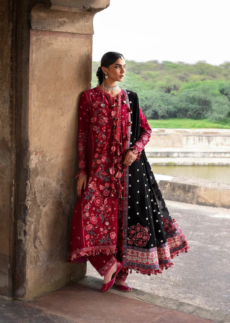 Hussain Rehar | 3 Piece Unstitched Embroidered Karandi | Pankhuri