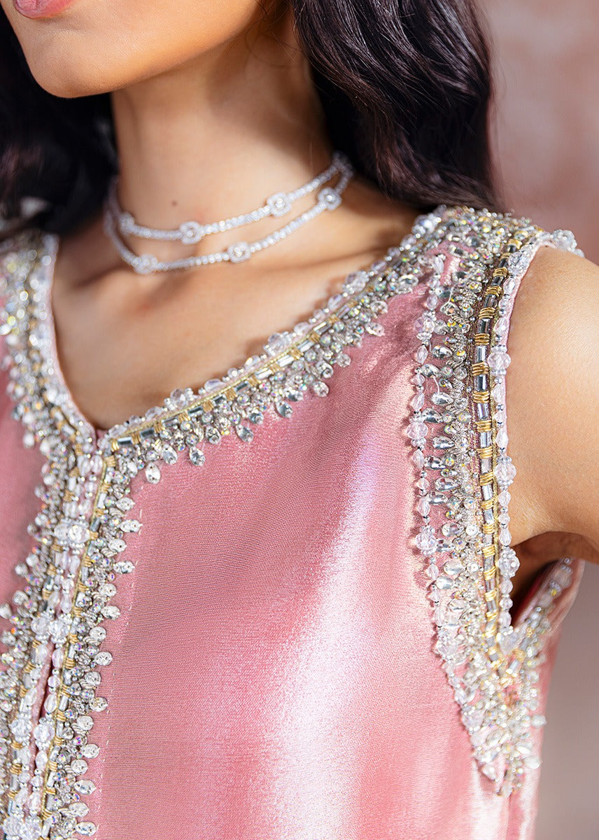 Sara Rohale Asghar | 3 Piece Unstitched Embroidered Tussel Silk | Ayda