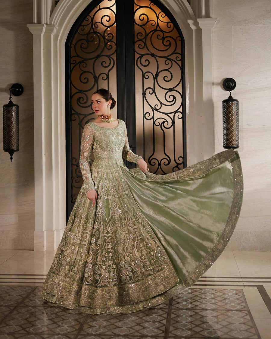 Faiza Saqlain | 3 Piece Unstitched Organza Bridal | Syene