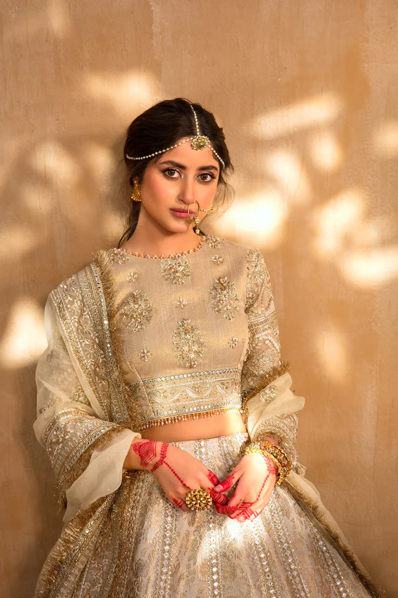 Qalamakar |3 Piece Unstitched Embroidered Gotta Lehenga | KF-04 Afsanah