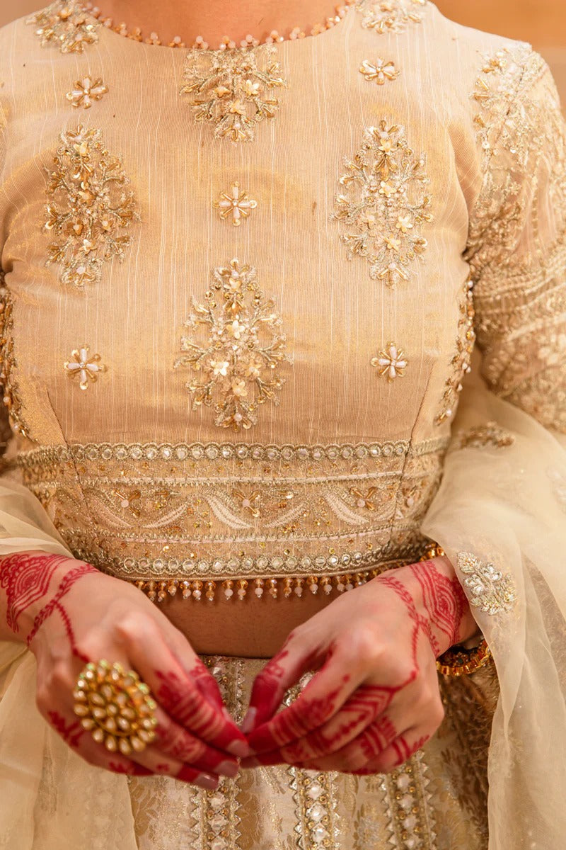 Qalamakar |3 Piece Unstitched Embroidered Gotta Lehenga | KF-04 Afsanah