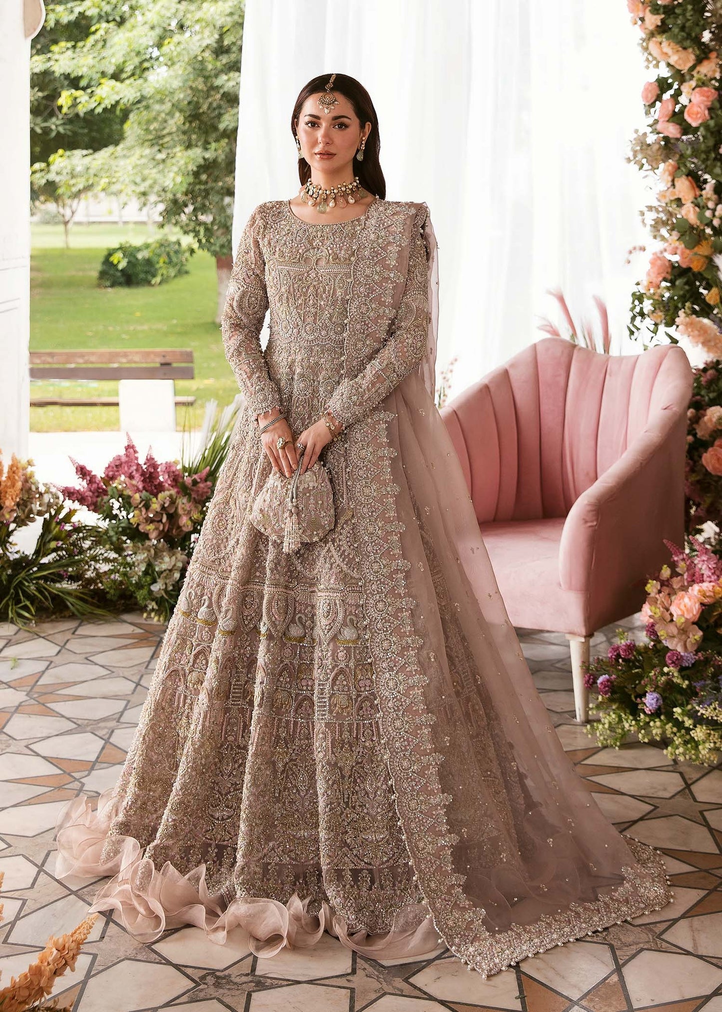 Kanwal Malik | 3 Piece Unstitched Organza Lehnga | Minha