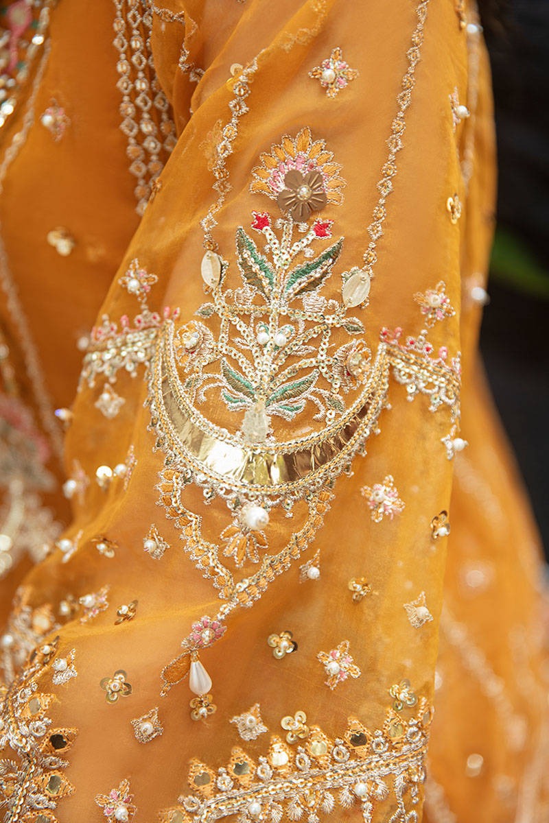 Mohsin Naveed Ranjha | Embroidered Garara Organza | Henna