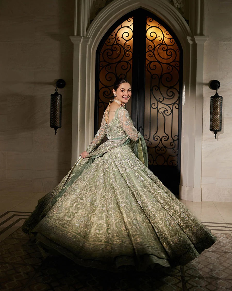 Faiza Saqlain | 3 Piece Unstitched Organza Bridal | Syene