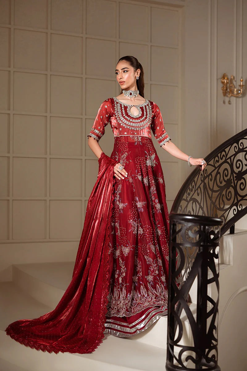 Kanwal Malik | 3 Piece Unstitched Organza Silk | MEHRUNNISA