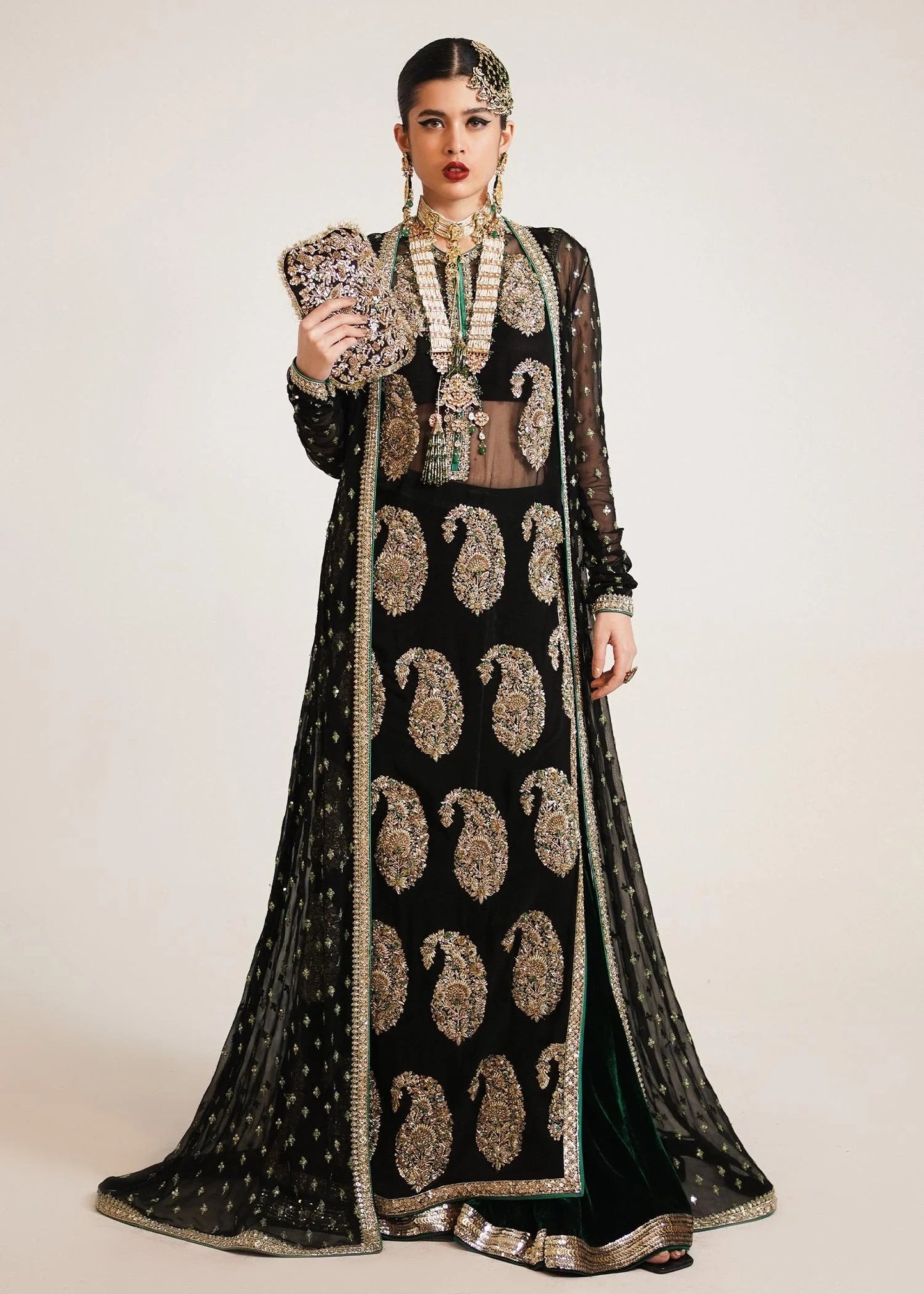 Hussain Rehar | 3 Piece Unstitched Embroidered Satin Silk | Raina
