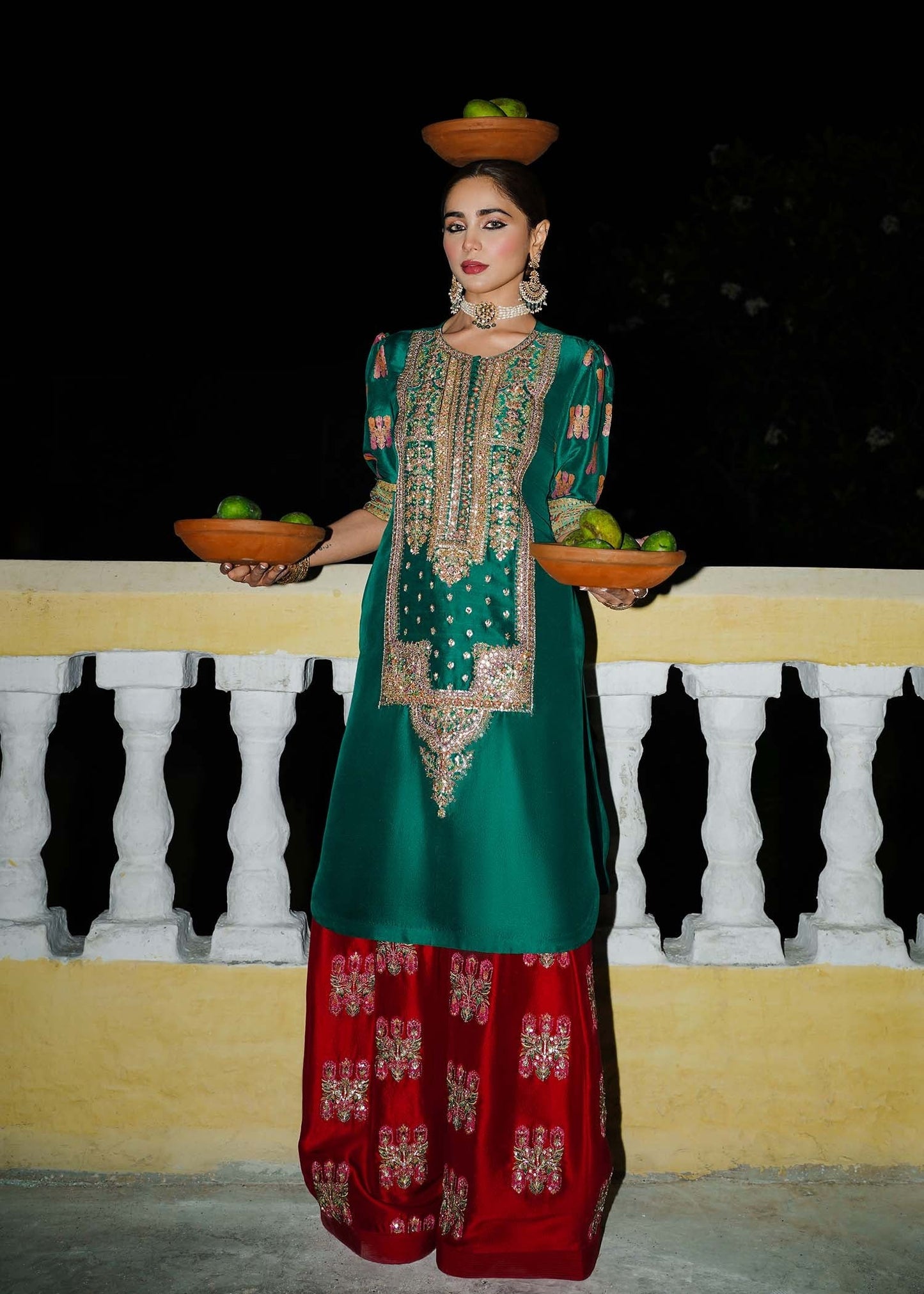 Hussain Rehar | 3 Piece Unstitched Embroidered Raw Silk | Beryl