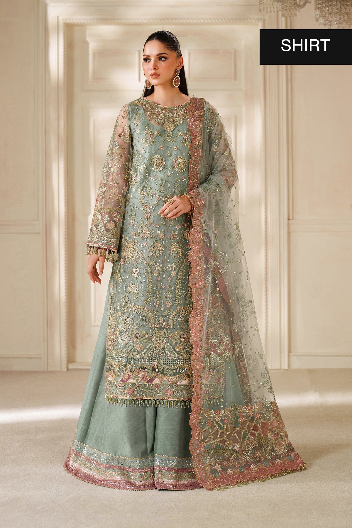 Baroque | 3 Piece Unstitched Embroidered Organza | CH14-06