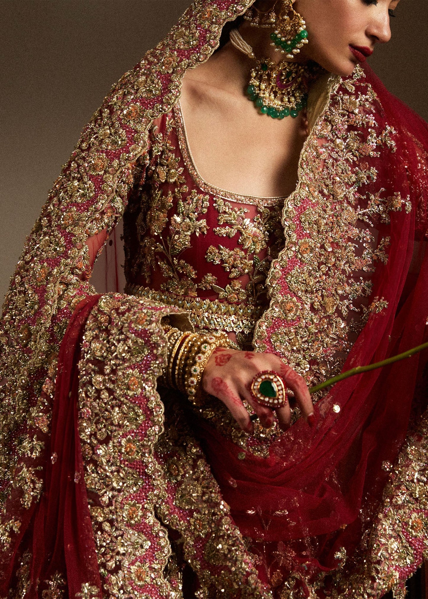 Hussain Rehar | Unstitched Satin Silk Lehenga | Qashqaye
