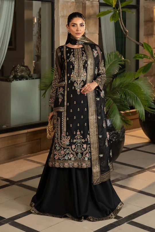 Maria B. | 3 Piece Embroidered Organza Suit | SF-EF25-24